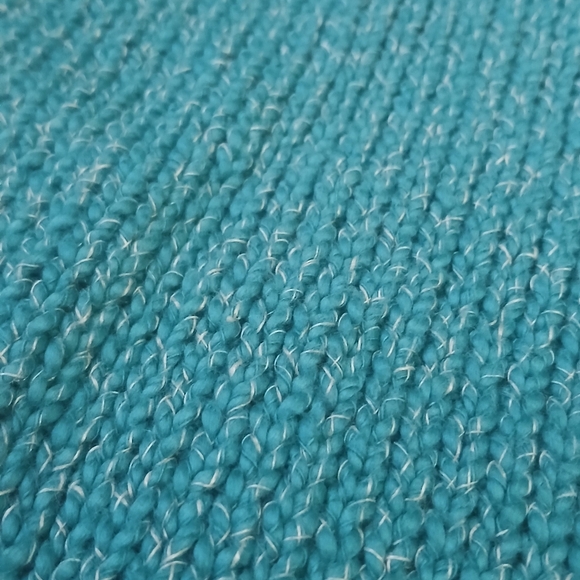 Vinatge Knit Art To Weatbutton Vest Teal Multicolor Trim Granny Size Medium - Picture 5 of 8